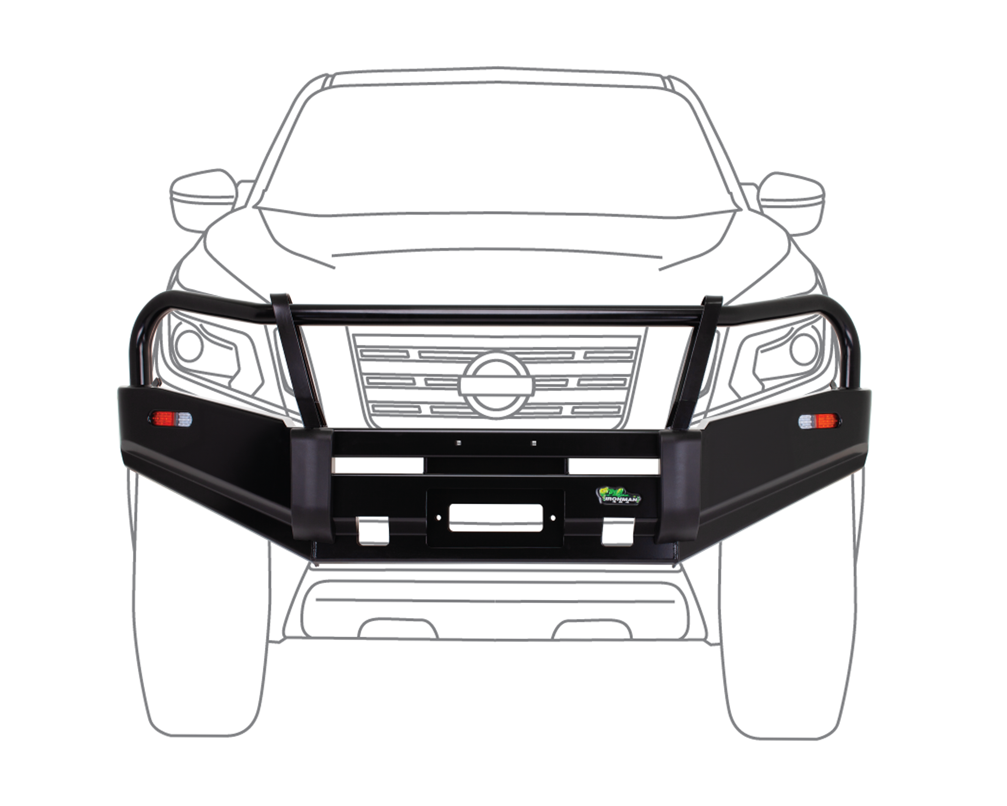 nissan np300 navara bull bar commercial fleet series 4