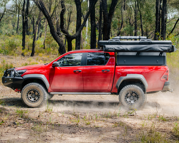 Deltawing270DegreeCarAwning-ClosedViewOnToyotaHiLux-IRONMAN4X4