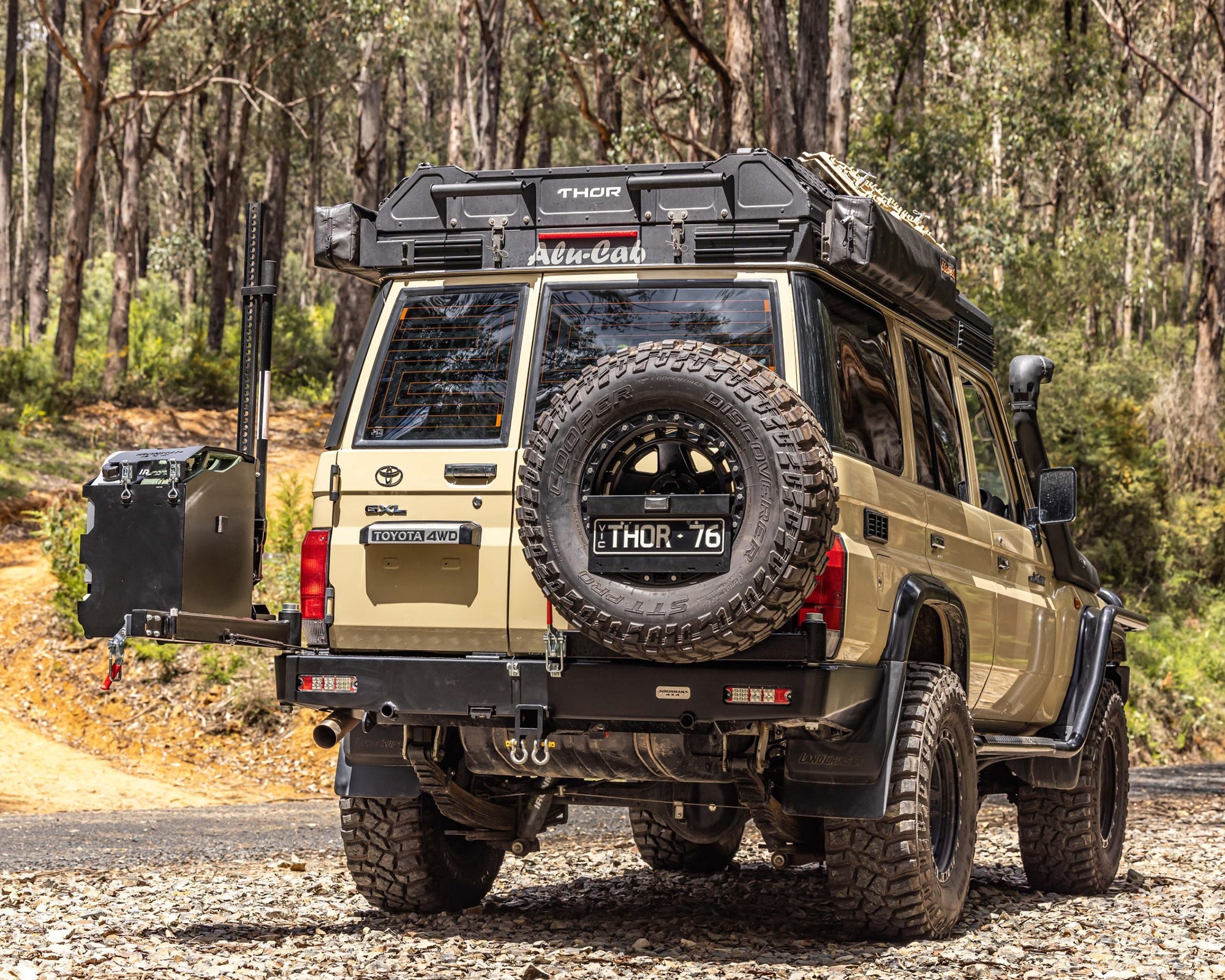 Rear Swingarm Spare Wheel Carrier for LandCruiser 76 and 78 Left