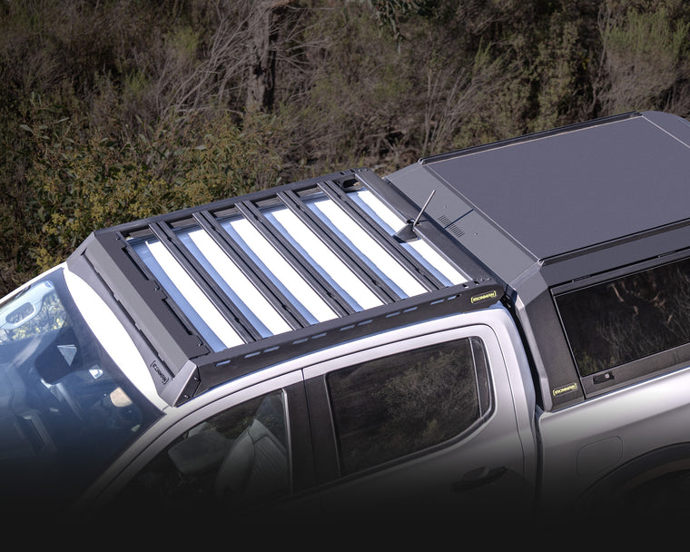 Raid Platform Roof Rack Ford Ranger Top Side Closeup IRONMAN 4X4