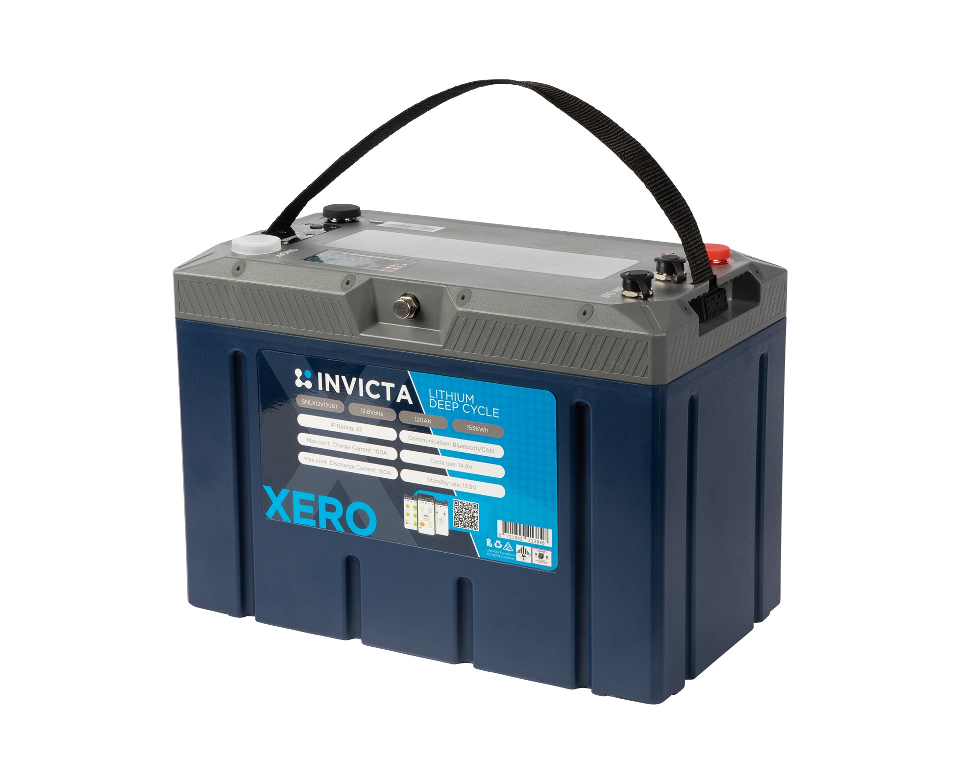 Invicta Lithium 12V 120Ah with Bluetooth